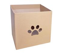 Griffoir en carton pour chat - Maison de jeu pour chat, niche en papier recyclé | Design spacieux avec coussinet amovible, zone d'exercice amusante pour aiguiser les griffes et espace de repos