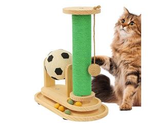 Griffoir en Poteau pour Chat | Poteau Interactif sur Le Thème du Football avec Une Base Large Et Une Boule Roulante - Griffoir pour Chat,pour Le canapé, Le Sofa, Le Coin, Le Sol, l'intérieur et Aussi