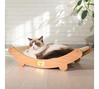 Griffoir en sisal pour chat d'intérieur - Hamac pour chat - Chaise pour chat - Arbre à chat nartural en sisal pour grands chats - Meubles en bois pour chat (édition standard)