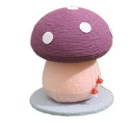 Griffoir for Chat Champignon, griffoir for Chat Champignon doté d'un griffoir Naturel for Chat avec Peluche Douce for Chatons et Chats Adultes avec Boule Teaser pendante et Couvert