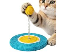 Griffoir, Griffoir Interactif avec Balle en Sisal, Jouets Stimulants pour Chat, Utilisation Maison Intérieur Extérieur Entraînement Exercice Stimulation Mentale Escalade Jeu Au
