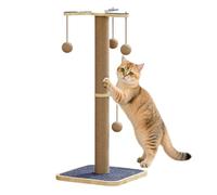 Griffoir, griffoir pour chats adultes d'intérieur, arbre avec jouets interactifs pour chatons d'intérieur contre l'ennuye, pour gravir et enrichissement, protection pour meubles, tapis, sol, div