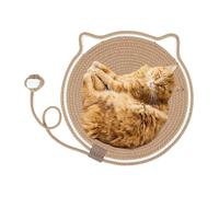 Griffoir horizontal, niche ronde horizontale avec boule de jouet, pour animaux domestiques avec crochets d'oreille pour maison canapé mural, canapé, coin tapis de sol maison salon
