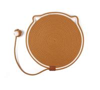 Griffoir Horizontal pour Chat - Tapis Rond avec Oreilles - Jouet d'entraînement, Protection de Meubles, lit pour Chat, canapé, Tapis, canapé, Accessoires pour Chat