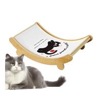 Griffoir horizontal pour chats avec repose-pieds, jouet interactif anti-rayures pour intérieur maison meubles chatons