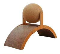 Griffoir interactif avec boule de sisal rotative à 360 °, griffoir pour chat avec boules de pont en arche, pour chats d'intérieur