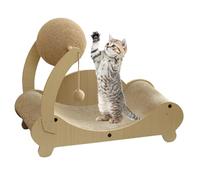 Griffoir Lounge pour chat - 2 en 1 avec balle interactive - Lit pour chat en carton pour jeunes chats - Pour petits chats de taille moyenne pour jouer, dormir, se détendre et protéger les meubles dans