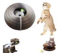 Griffoir magique pour chat - Livré avec une boule en forme de clochette - Pliable - Pratique - Durable et recyclable