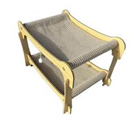 Griffoir moderne à 2 pour chats, lit de couchage interactif avec | revêtement robuste, pour chaton, taille moyenne et grande, intérieur, canapé, moquette, maison, 56 x 35,5 x 37 cm