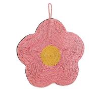 Griffoir mural pour chat, griffoir, griffe, soin des griffes, soin des pattes - Fleur rouge - 40 x 40 cm