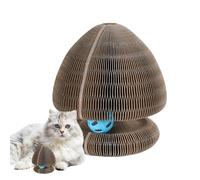 Griffoir orgue pour chat - 18,5 x 15 cm - Grand griffoir en papier ondulé pour chat avec balle - Tapis de grattage postal pour chats - Réduit l'ennui, jouet d'intérieur pour les activités physiques