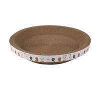Griffoir ovale en carton ondulé - 40 x 9 cm - Dimensions du produit - Grande capacité de charge - Station d'affûtage des griffes - Furry Friend Favorite Spot Bowl Structure ronde - Literie d'intérieur