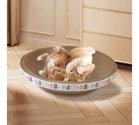 Griffoir ovale en carton pour chat | griffoir pour chat | Boîte à chat | Lit ovale pour chat | Jouet pour chat pour chaton, jouet d'entraînement pour canapé, sol, rideaux, protection matelas