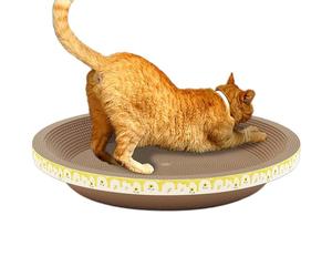 Griffoir ovale pour chat - En carton ondulé - Sans odeur et sans danger | Pour la protection des meubles