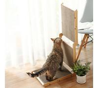 Griffoir pliable en carton à 6 côtés pour chat d'intérieur, griffoir pour chat à économie de rythme avec finition grain de bois, jouet pour animaux de compagnie
