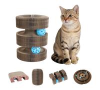 Griffoir pliable en carton pour chat - Jouet magique pour chat avec balle, grattoir interactif Turbo Track pour chats d'intérieur, griffoir recyclable haute densité pour l'entretien et le jeu des