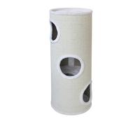 Griffoir pour chat 3 niveaux Ebi Trend Catdome Everlasttower Blanc 37x37x100 cm