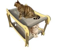 Griffoir pour chat - 56 x 35,5 x 37 cm - Protection murale pour chaton - Chaise longue pour chat à deux couches avec protection de meubles | Aire de couchage et de jeu intérieure pour chats de petite