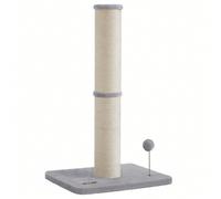 Griffoir Pour Chat, 85 Cm De Haut, Moyens Et Larges Chats, Poteau À Gratter En Sisal, Pompom À Ressort Avec Clochette, Gris Tourterelle