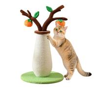 Griffoir pour Chat | Arbre à Chat 56 cm en Bois de Persimmon Jouet pour Chaton - Griffoir Décoratif Enrichissement Comportemental Intérieur Apaisement Stress Escalade Stimulation Mentale Éducation Fél