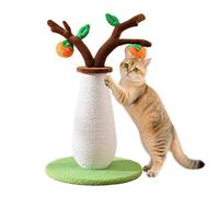Griffoir pour Chat - Arbre À Chat Jouet Mignon en Forme De Plaqueminier,Poste d'Enrichissement Comportemental pour Stimulation Mentale Décoration Intérieure Appartement