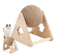 Griffoir pour chat avec balle - Jouet rotatif en sisal - Exercice interactif | Divertissement d'intérieur pour animal de compagnie, design durable qui encourage les instincts naturels de