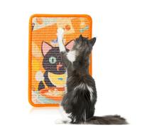 Griffoir pour chat avec fermeture - 32 x 22 cm - Tapis à gratter pour chat noir - Décoration élégante - Petite taille - Peu encombrant - Petits appartements sur les portes, canapés, sols - Protège les
