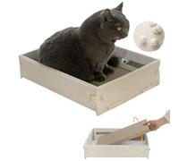 Griffoir pour chat avec jouet | Tapis à gratter amovible pour taille moyenne | Lit pour chat avec planche ondulée | Boîte de dressage pour chat | Lits et meubles avec balle jouet | Maison pour chats