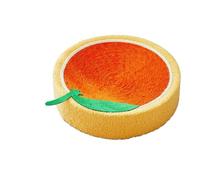 Griffoir pour chat avec lit rond en sisal, jouet universel quatre saisons pour chat (orange)