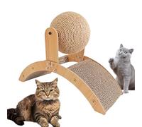 Griffoir pour Chat - Boule À Gratter pour Chatons - Griffoir en Sisal en Forme D'Arche avec Balle Protecteur De Meubles en Bois pour Animaux De Compagnie Utilisable en Intérieur Et Extérieur pour