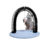 Griffoir pour Chat, Brosse de Toilettage Interactive avec Tapis à Griffes pour Chats, Accessoire Nettoyant Poils et Soins Beauté Chaton Lapin - Design Ergonomique pour Griffades et Hygiène