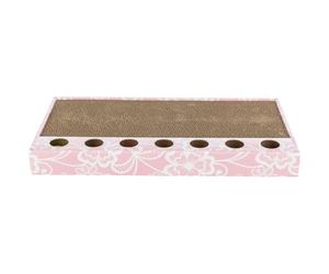 Griffoir pour chat carton avec balles Trixie Catnip Rose TU