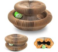Griffoir pour Chat Carton avec Cloche，Grattoir Chat à Formes Multiples
