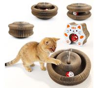Griffoir pour Chat Carton avec Cloche, Grattoir Chat Carton, Magic Organ Cat Scratching Board, Jouet à Griffer Interactif Pliable, Tableau à Gratter pour Chats