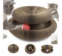 Griffoir pour Chat Carton Interactif Magic Organ Cat Scratching Board | Griffoir Magique avec Balle Pliable Carton Ondulé pour Chat