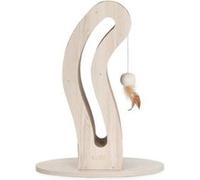 Griffoir pour chat Pi i Queue de chat Avec balle en tissu et plume Aspect chene