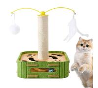 Griffoir pour Chat - Centre d'Activités avec Circuit à Billes | Griffoir en Sisal avec Jouets - pour Salon Chambre Cuisine Porche Balcon Entrée Coin d'Appartement Aire de Jeu