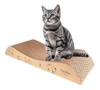 Creative Pets Griffoir pour Chat 57 x 21 x 8 cm Grattoir Chat Carton à Gratter Beige