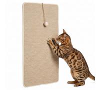 Griffoir pour chat d'angle - 30 x 60 cm - Protection des coins - En sisal - À coller - Pour canapé, meubles, porte