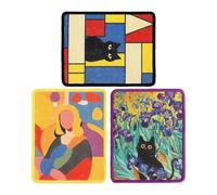 Griffoir pour chat - Décoration d'intérieur en sisal avec adhésif, esthétique à fixer au mur - pour chaton, griffes, jouer, intérieur, salon, balcon, cage au sol