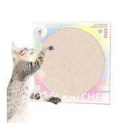 Griffoir pour Chat - Design Classique en Forme de Disque - Grattoir en Carton | Balle balançoire à Ressort - Griffoir infusé d' à Chat - Meubles d'intérieur pour Chats - Activité de Jeu