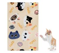 Griffoir pour chat d'intérieur - Griffoir adhésif coupable, dimension extérieure 50,0 x 80,0 x 0,5 plus poids net 200,0 g, structure en morceaux de polyester, tapis | pour broyer les griffes et jouer