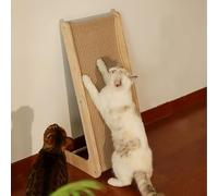 Griffoir pour Chat en Carton Forme L 69 cm Résistant | Griffoir Durable Pour Chats Jusqu'à 15 kg Avec Surface à Gratter Double Usage