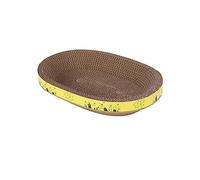 Griffoir pour Chat en Carton Ondulé XXL, Lit à Gratter Forme de Bol, Tapis Anti-Griffures Résistant Protège Meubles- Ovale XXL