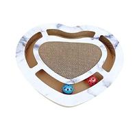 Griffoir pour chat en forme d'amour ondulé pour chat - Plaque de protection pour canapé - Jouet d'entraînement pour chat
