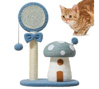 Griffoir pour chat en forme de champignon, jouet en forme de tour pour chats mignons, 37,5 x 28,5 x 54 cm, poteaux stables en sisal, planche d'escalade interactif, 1 pièce, griffoir, chambre à coucher