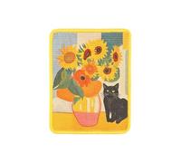 Griffoir pour chat en jute - Fixation murale verticale - Ne perd pas ses poils - Pour chats d'intérieur (tournesol)