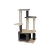Griffoir pour chat en lin Ebi Tripoli Beige 58x48x142 cm