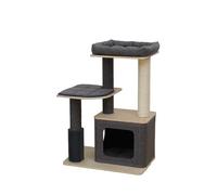 Griffoir pour chat en tissu Ebi Toledo Beige 58x48x142 cm