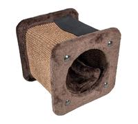 Griffoir pour chat en tunnel Duvoplus Square Marron 30x30x28 cm